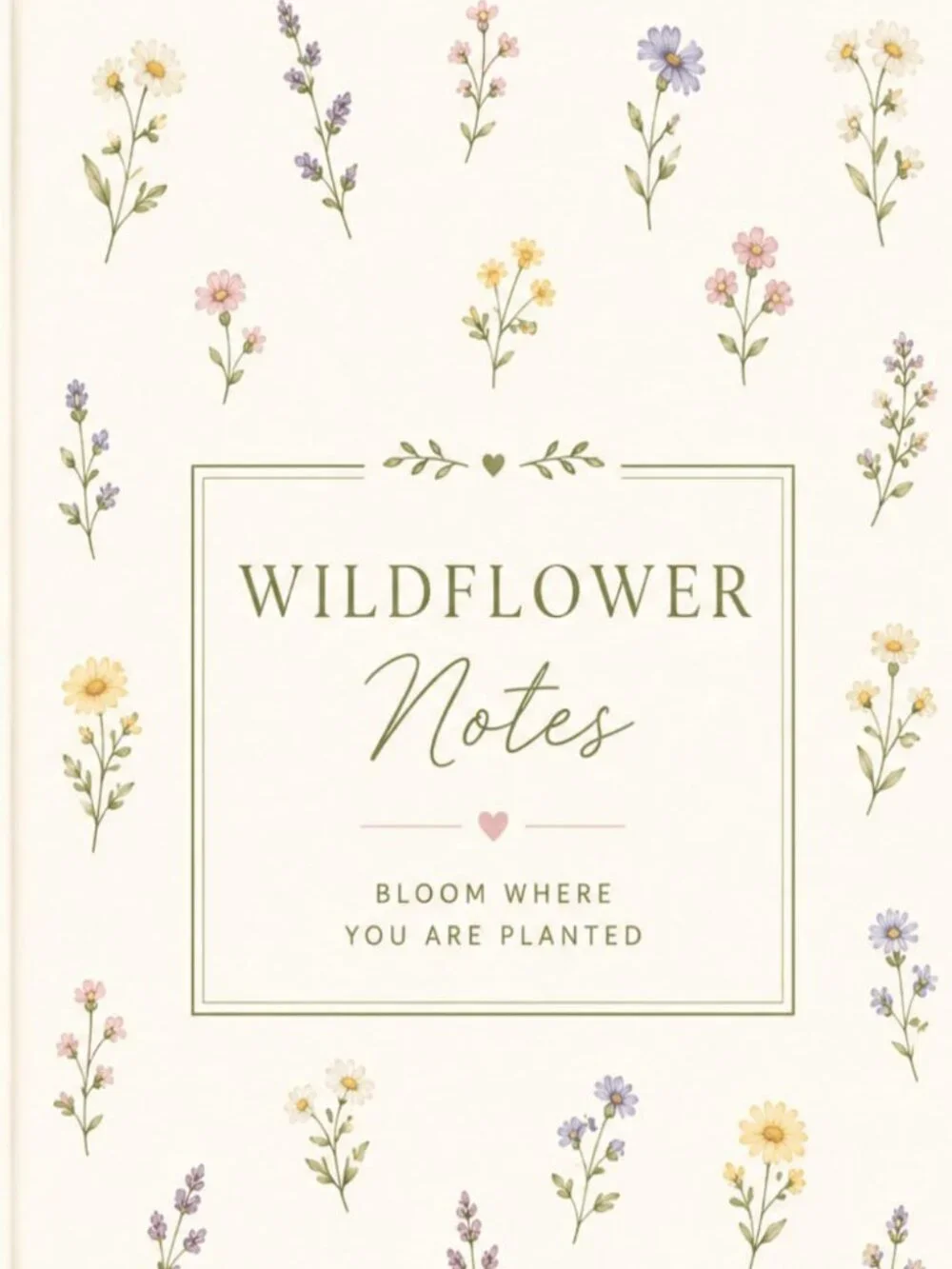 NWT Wildflower Themed Paperback Notebook